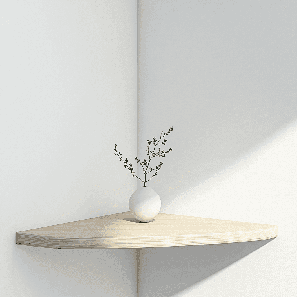 Ein kleiner Holztisch mit einem Blumenstrauß aus weißen Rosen in einer gläsernen Vase.